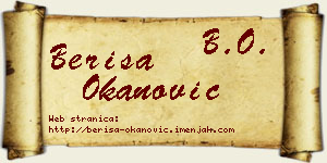 Beriša Okanović vizit kartica